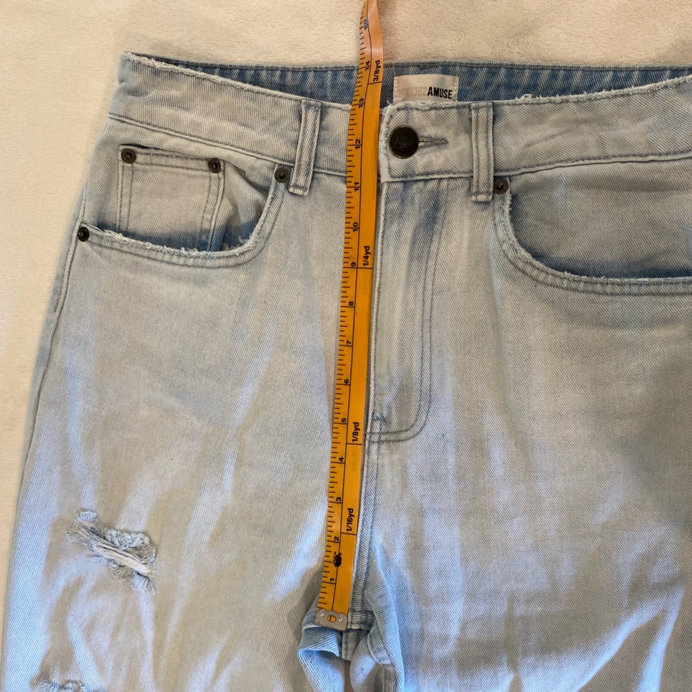 Amuse Society Light Blue Distressed High Rise Jeans - Picture 7 of 9